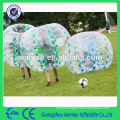 Green color dots high quality material inflatable body bumper ball for adult